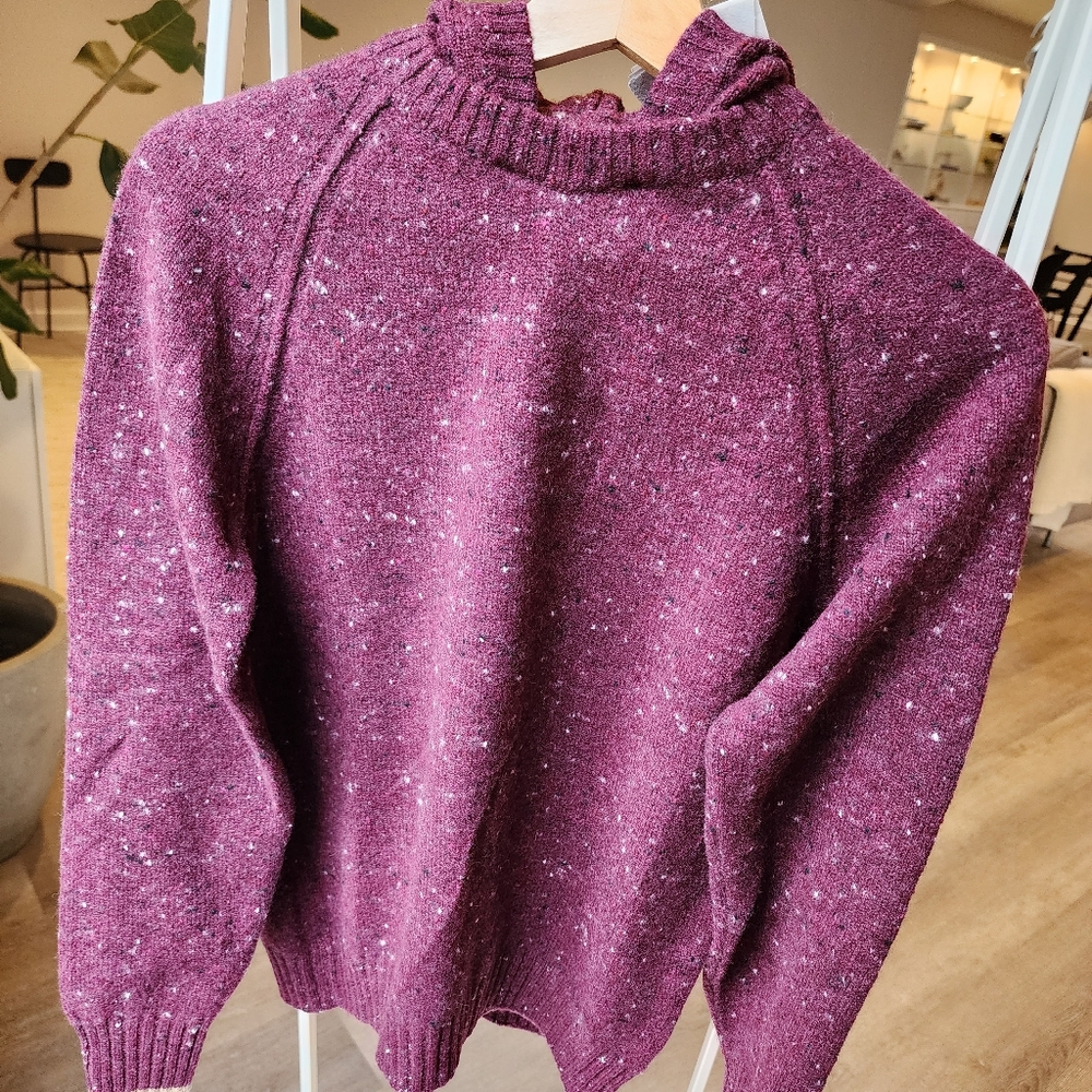 BRUNELLO CUCINELLI BOYS VIRGIN WOOL/CASHMERE SWEATER w/REMOVALBE COWL 4-12+ KIDS